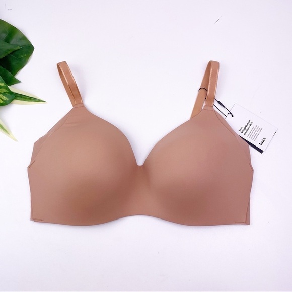Knix Wingwoman Contour Bra Cavassa Nude Size 7+ NWT Wireless Supportive - Picture 5 of 10